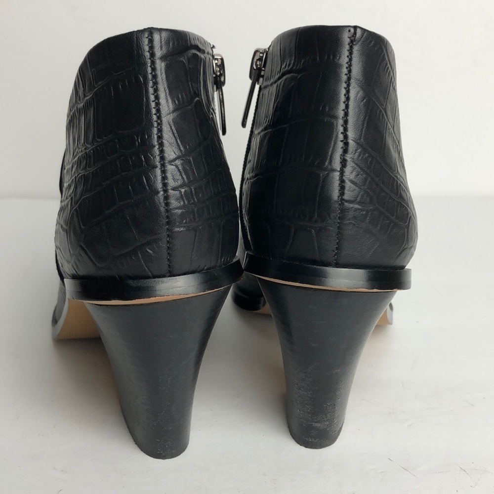 Vince Camuto Jorgetta Croc Embossed Ankle Boots 8 - Picture 6 of 10